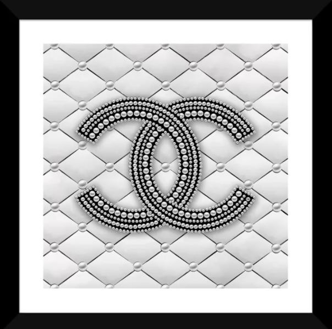 Chanel Pearl Logo Framed Art