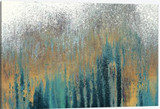 Teal Woods w/ Gold Canvas Art