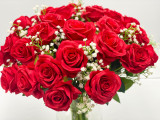 Grace, 30 Long Stem Red Roses Centerpiece 