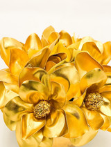 Goldie, Gold Magnolia in a Gold Cracked Vase