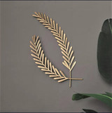 Olive Branch Gold Metal Wall Art