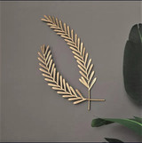 Olive Branch Gold Metal Wall Art 