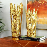 Vivid Gold Vase, Set of 2