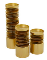 Gold Cosmo  Stratified Candleholder (set of 3) 