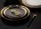 Gold Inlay Ceramic Plates 