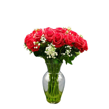 Grace, 30 Long Stem Red Roses Centerpiece 