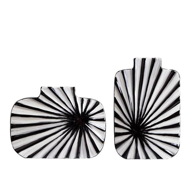 Zebra Ceramic Vase set of 2