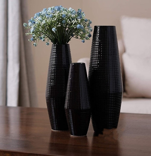 Onyx Textured Vase set of 3