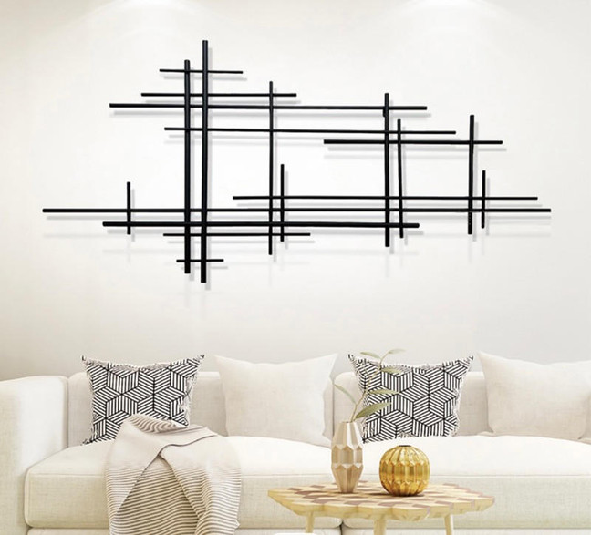 Minimalist Black Metal Wall Decor