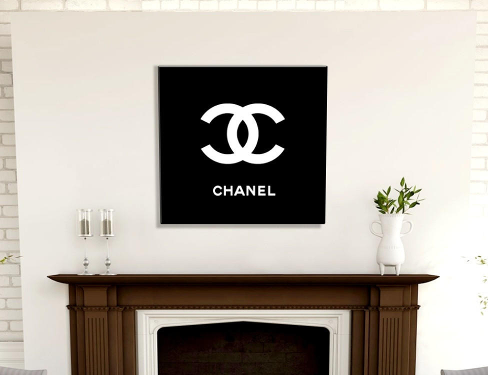 CHANEL cc white Canvas Print by Art Mirano, iCanvas