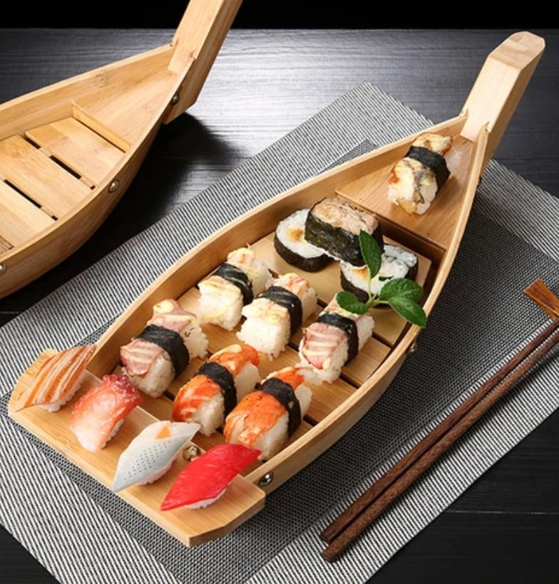 Bamboo Sushi Boat Trays