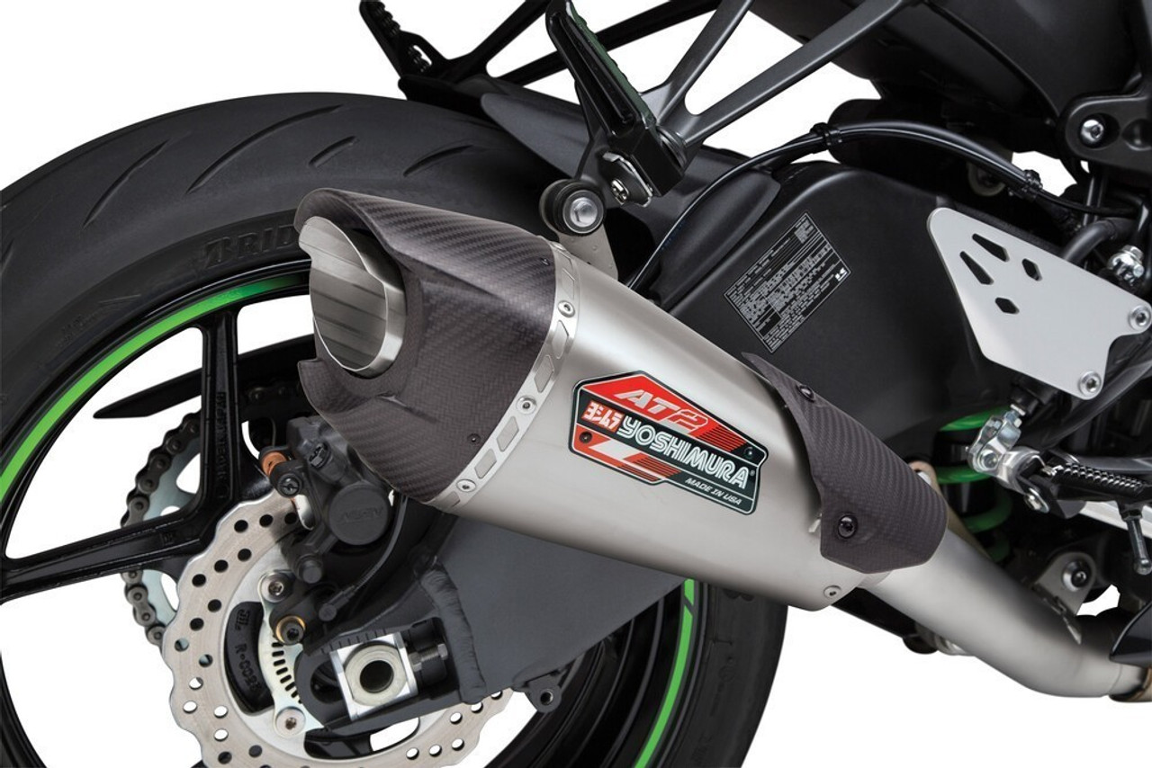 Yoshimura AT2 Slip-On Exhaust with Stainless Muffler for Kawasaki ZX636  Ninja ZX-6R 19-20