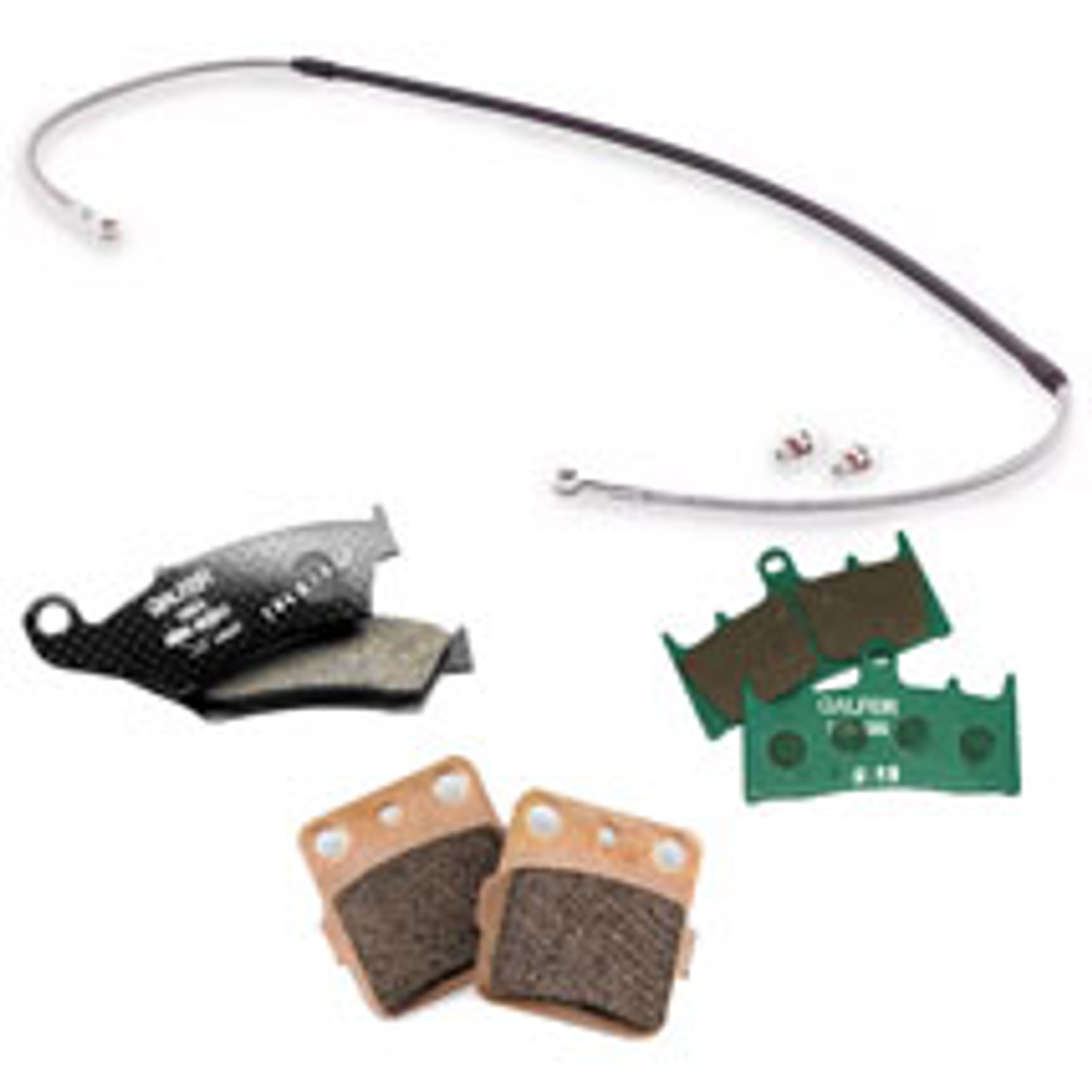 Galfer Stainless Steel Brake Line and Brake Pad Kit (Front) for DR-Z400E 00-07