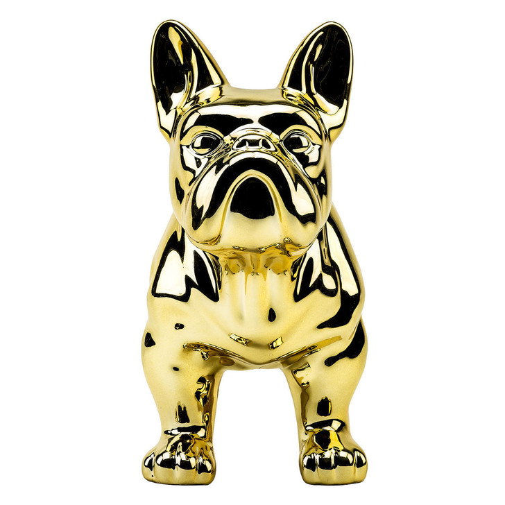 Young and Battaglia Gold Ceramic Bulldog