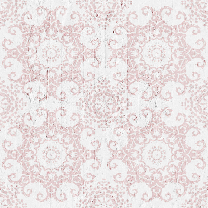 Emanuele Pangrazi Pink Geometric Damask Wallpaper