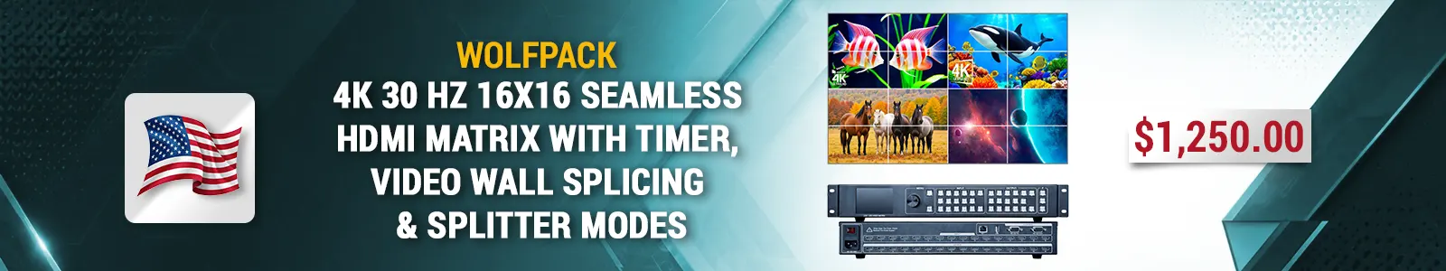 WolfPack 4K 30 Hz 8x8 Seamless HDMI Matrix
