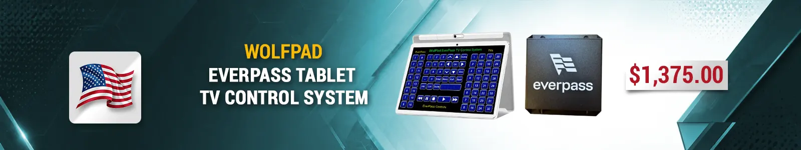 Wolfpad everpass tablet tv control system