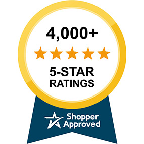 5 Star Excellence award from Shopper Approved for collecting at least 100 5 star reviews