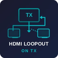 HDMI loopout on transmitter for local display