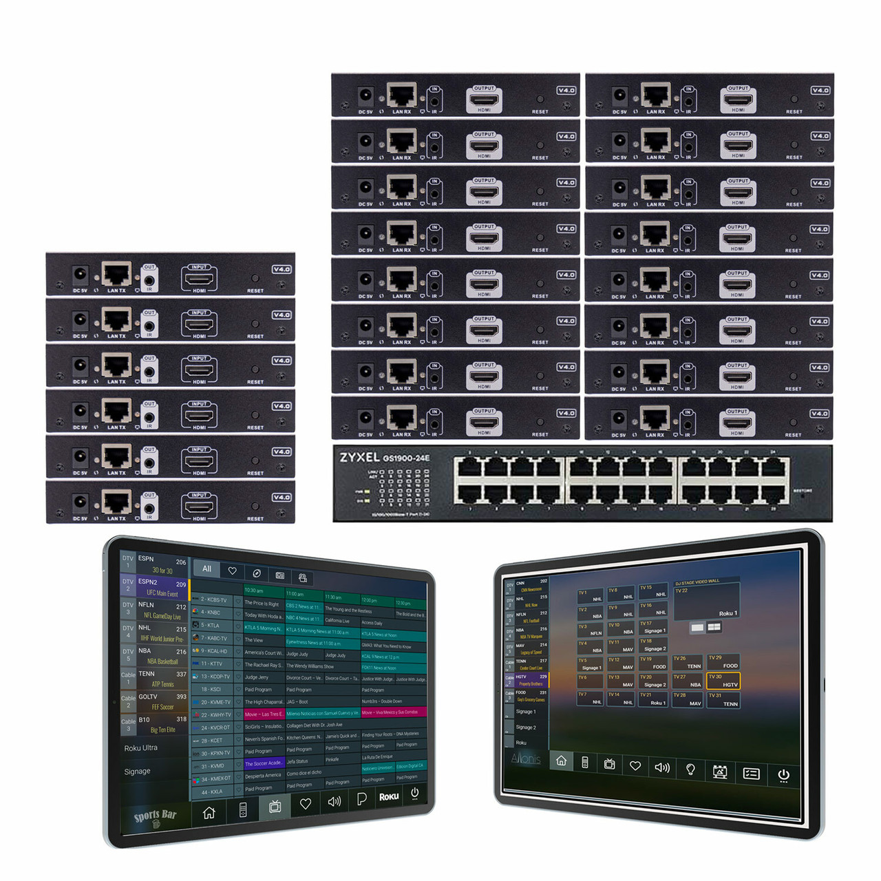 Sports Bar 4K HDMI Matrix Switchers with DirecTV Control