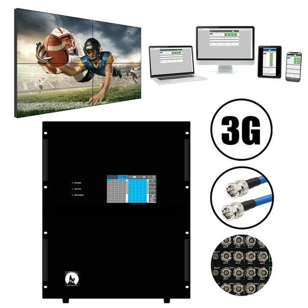 Up To 72x72 3G SDI Seamless Matrix Switcher