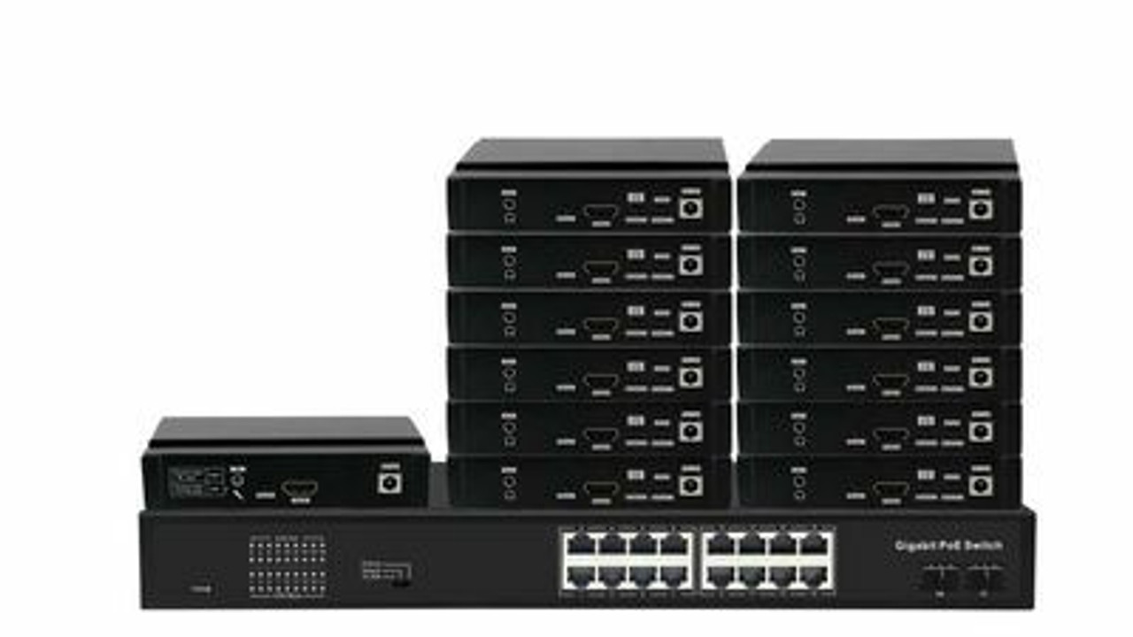 4K 30 Hz HDMI Over LAN Splitters with POE