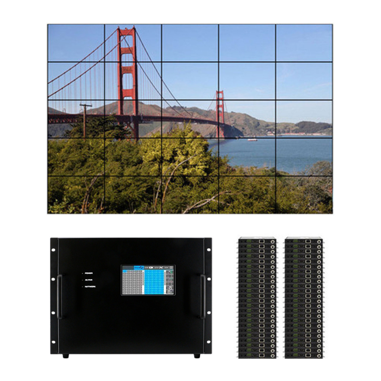 Up To 48-TVs 4K/60 HDMI In & HDMI Out w/Video Wall