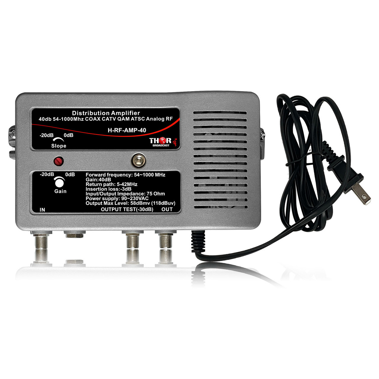 Thor Broadcast H-RF-AMP-40 40db Bi-Directional Distribution Amplifier