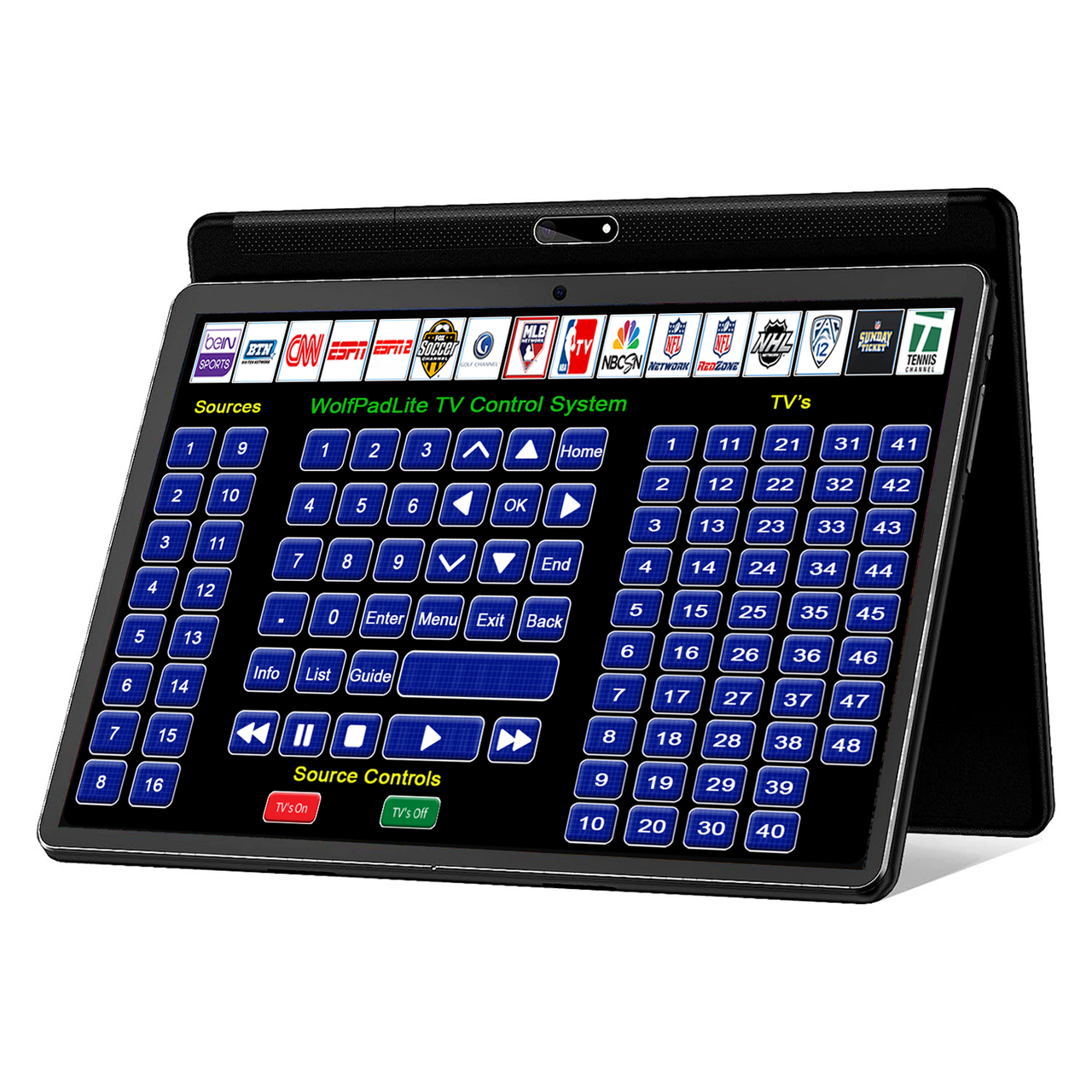 WolfPadLite DISH, DirecTV & Cable Box Tablet TV Control System