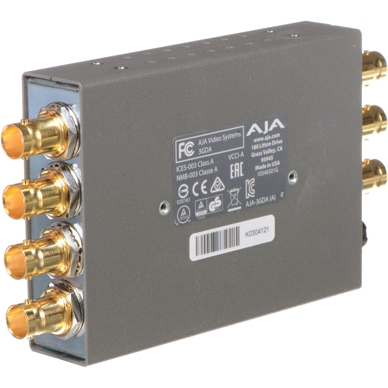 AJA 3GDA 1x6 3G/HD/SD Reclocking Distribution Amplifier