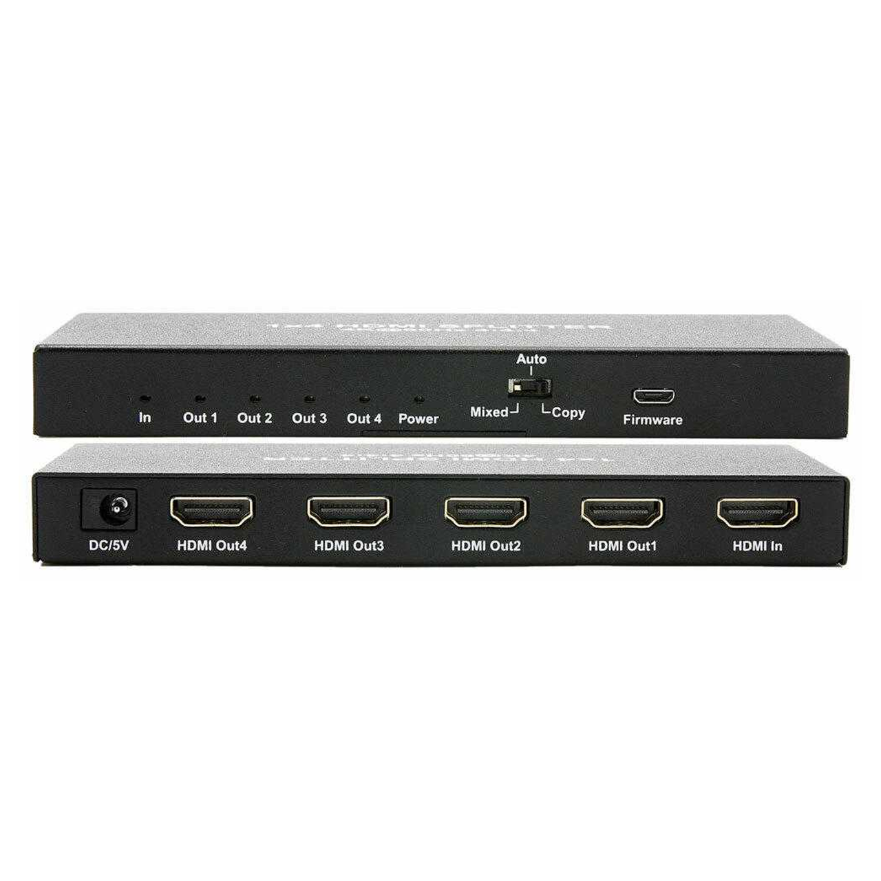 1x4 HDMI Splitter HDCP2.2 4Kx2K@60Hz 4:4:4 18G HDR EDID, WolfPack