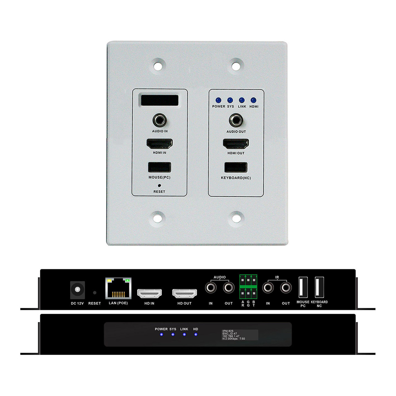 4K 30 AV Over IP WallPlate Matrix Switches - $275