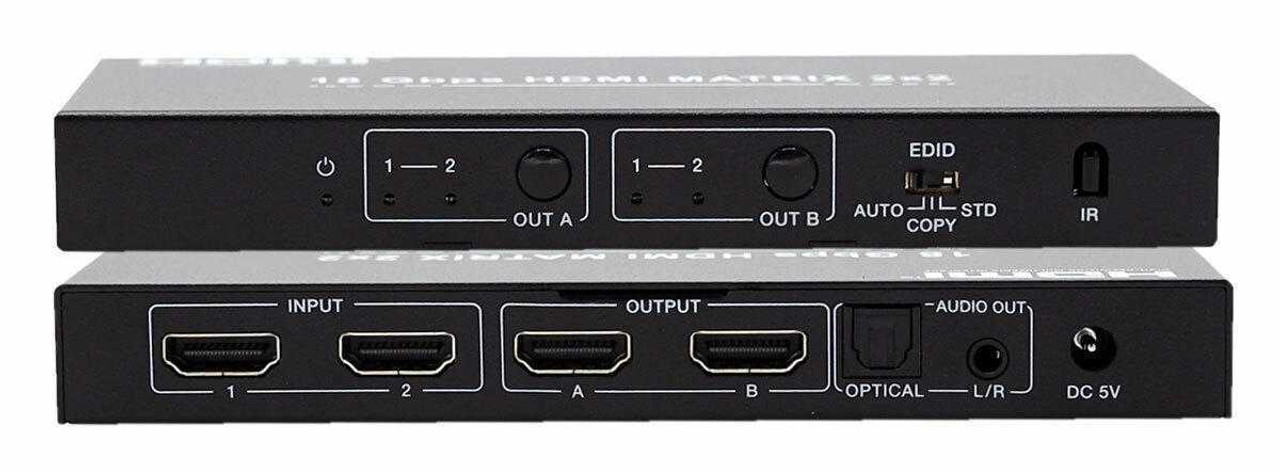 4K 60 Hz Fixed 2x2 HDMI Matrix Switchers