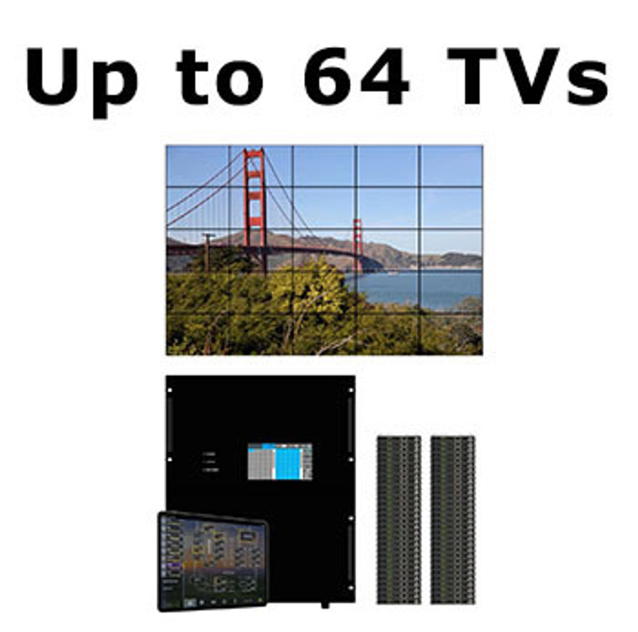 Up to 64-TVs with Free Video Wall Processing