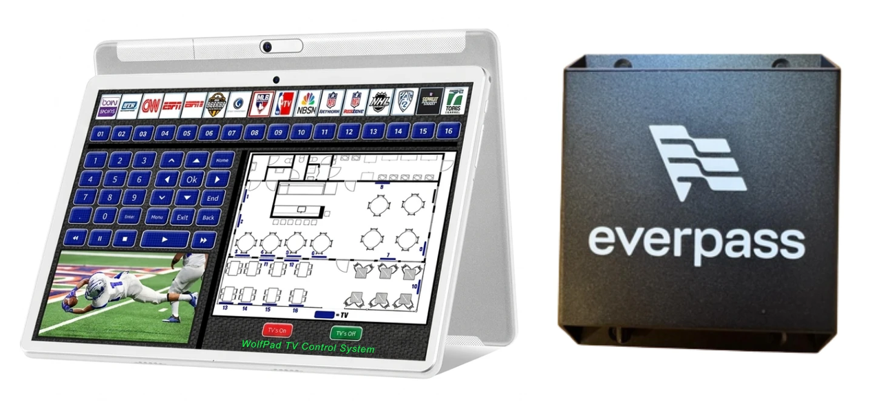 Sports Bar Tablet TV Control Systems with Everpass