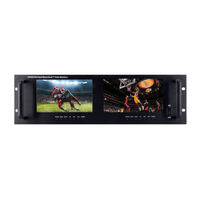 WolfPack Dual 7" Color HDMI Rack Mount Displays with Audio