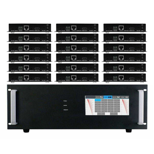 WolfPack 4K 30 Hz 12x18 HDMI Matrix Switcher w/Touch Screen & HDMI over CAT6 Extenders