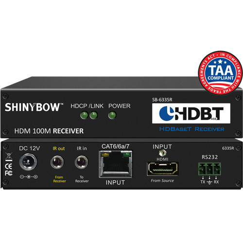 Shinybow SB-6335R HDMI HDBaseT Receiver up to 330 ft - TAA Compliant