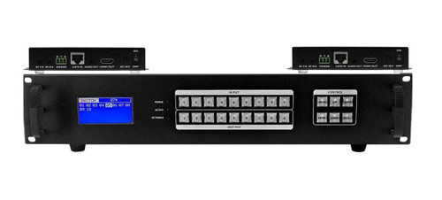 Seamless 8x2 HDMI Matrix Switcher over CAT6 w/2-HDBaseT Receivers & 100ms Switching