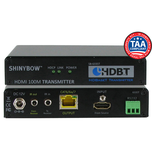 Shinybow SB-6335T HDMI HDBaseT Transmitter up to 330 Feet - TAA Compliant