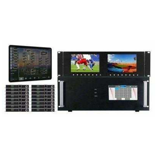 Sports Bar 4K 4x16 HDMI Matrix Switch over CAT6 w/iPad DirecTV Control