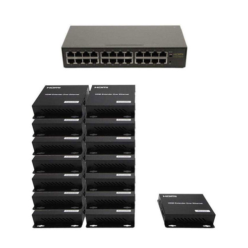 14x1 Network HDMI Matrix Switcher with WEB GUI & Remote IR