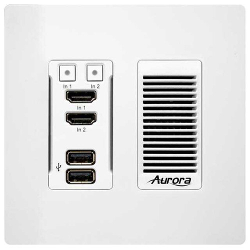 Aurora IPX-TX3A-WP2-C-W 3rd gen. 4K 10Gbps AV-over-IP Transmitter Wall Plate