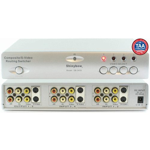 Shinybow SB-5450 4x2 S-Video Video/Analog Audio Matrix Switcher