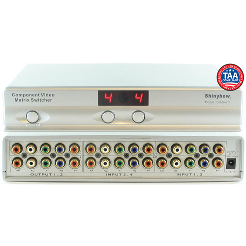 Shinybow SB-5450M 4x2 S-Video Video Audio Matrix Switcher Metal