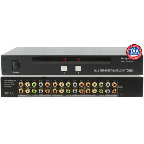 Shinybow SB-5450 4x2 S-Video Video/Analog Audio Matrix Switcher