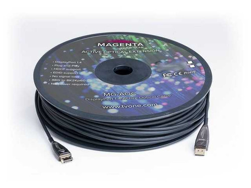tvONE MG-AOC-882-100 DisplayPort 1.4 Active Plenum Cable 328ft (100m)