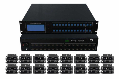 WolfPack 16x16 HDMI Video Matrix Switch over CAT6