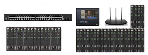 POE 16x24 HDMI Over IP Matrix Switcher w/Real Time iPad Video Preview