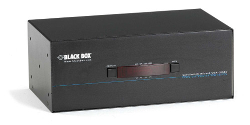 Black Box KV3304A KVM Switch Tri-Head VGA USB True Emulation Audio 4-Port